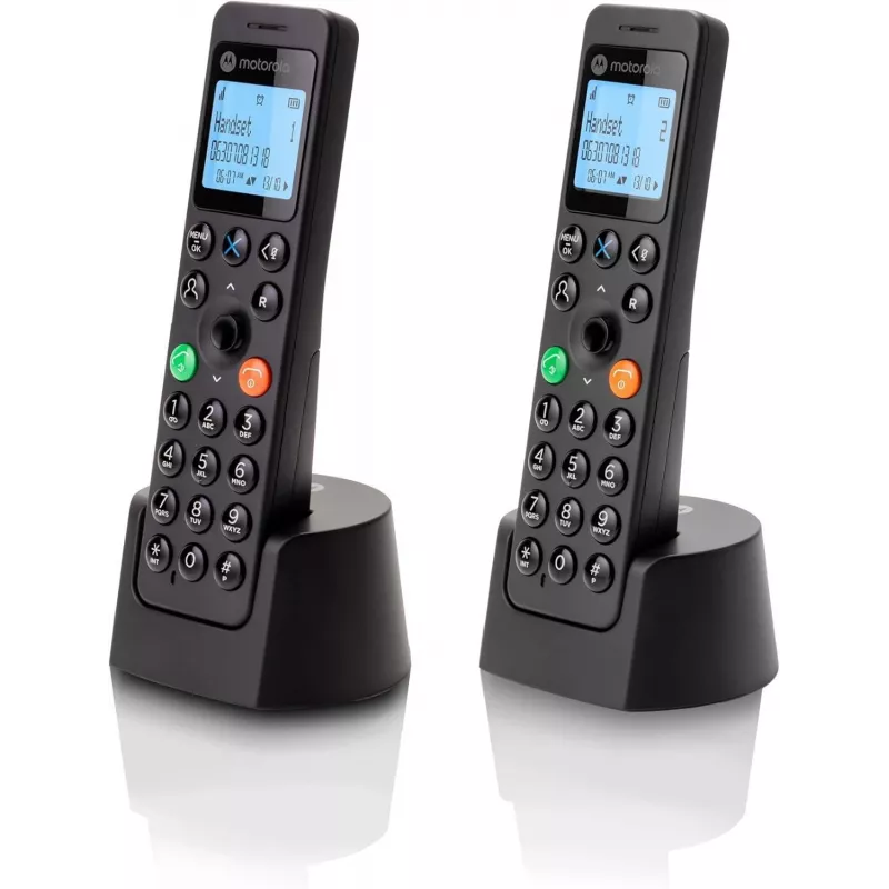 DECT telefon Motorola DOT202 Twin juhtmeta telefonitoru helistaja ID must