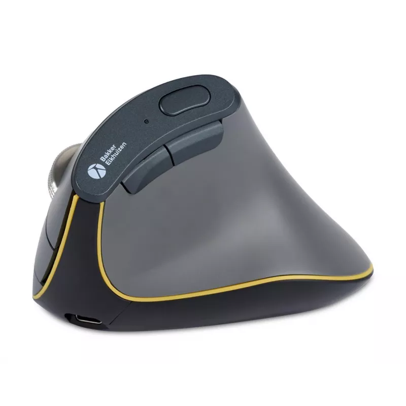 BakkerElkhuizen FastForward hiir, paremakäeline, vertikaalse disainiga, optiline, RF-juhtmevaba + Bluetooth + USB Type-C, 500 DPI, hall
