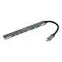 USB-C Hub 7-in-1 BakkerElkhuizen BNECHUB3A4C — 7 porti (USB 3.2 Gen1 A, USB 3.2 Gen1 C, USB 2.0), alumiiniumkorpus, hall/must