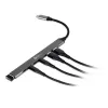 USB-C Hub 7-in-1 BakkerElkhuizen BNECHUB3A4C — 7 porti (USB 3.2 Gen1 A, USB 3.2 Gen1 C, USB 2.0), alumiiniumkorpus, hall/must