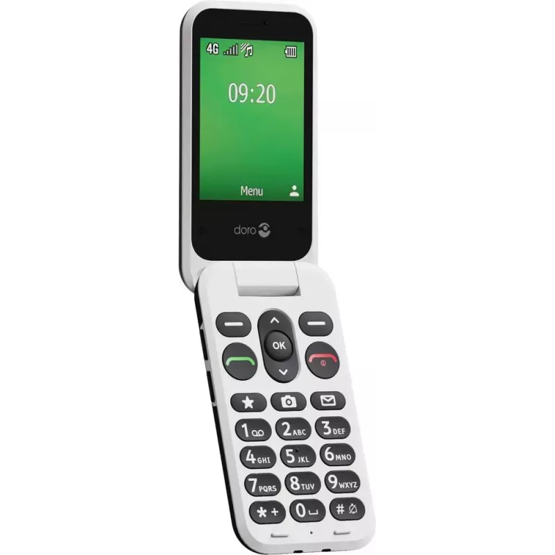 Nuputelefon Doro Leva E22 2.8 tolli 0.3 MP Must Valge