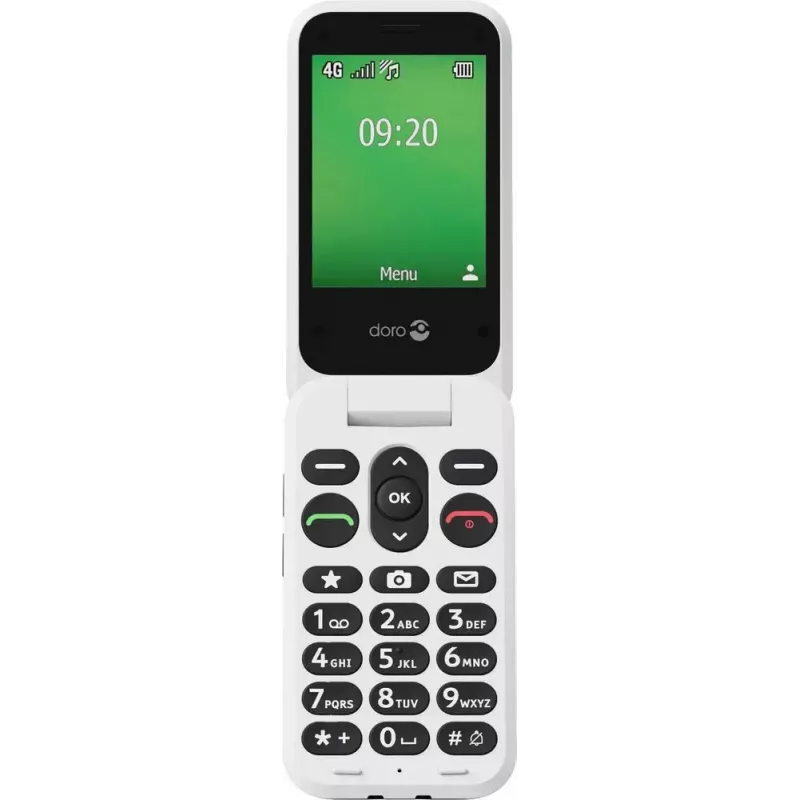 Nuputelefon Doro Leva E22 2.8 tolli 0.3 MP Must Valge