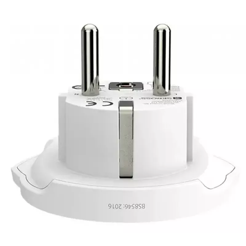 Reisiadapteri pistik SKROSS World to Europe — universaalne sisend Euroopa pistikupessa, valge, 64×58×47 mm