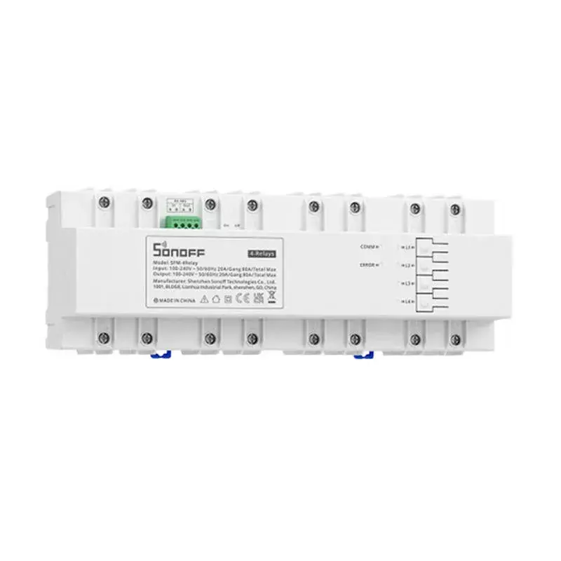 Nutikas lüliti Sonoff SPM-4Relay 4-kanaliline Wi‑Fi releemoodul 4×20A