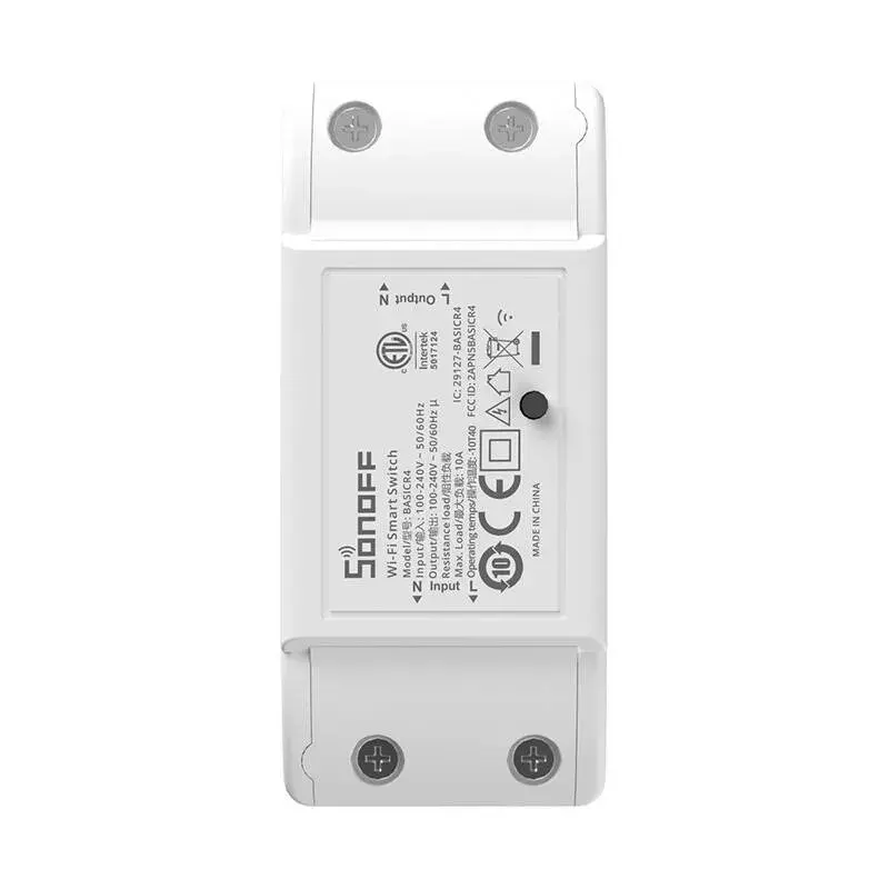 Nutikas lüliti Sonoff BASICR4 10A ESP32 — Wi‑Fi releemoodul koduautomaatikasse