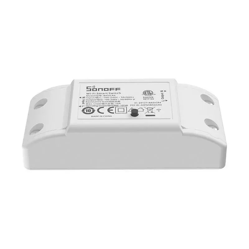Nutikas lüliti Sonoff BASICR4 10A ESP32 — Wi‑Fi releemoodul koduautomaatikasse