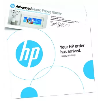 HP Advanced fotopaber, läikiv, 65 naela, 4 x 12 tolli (101 x 305 mm), 10 lehte