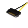 StarTech.com 6-tolline SATA toite 8 kontaktiga PCI Express videokaardi toitekaabli adapter