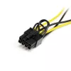 StarTech.com 6-tolline SATA toite 8 kontaktiga PCI Express videokaardi toitekaabli adapter