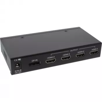InLine DisplayPort HDMI-le 2x2 videoseina jaotur 1 SISEND 4 VÄLJUNDIT 4K UltraHD