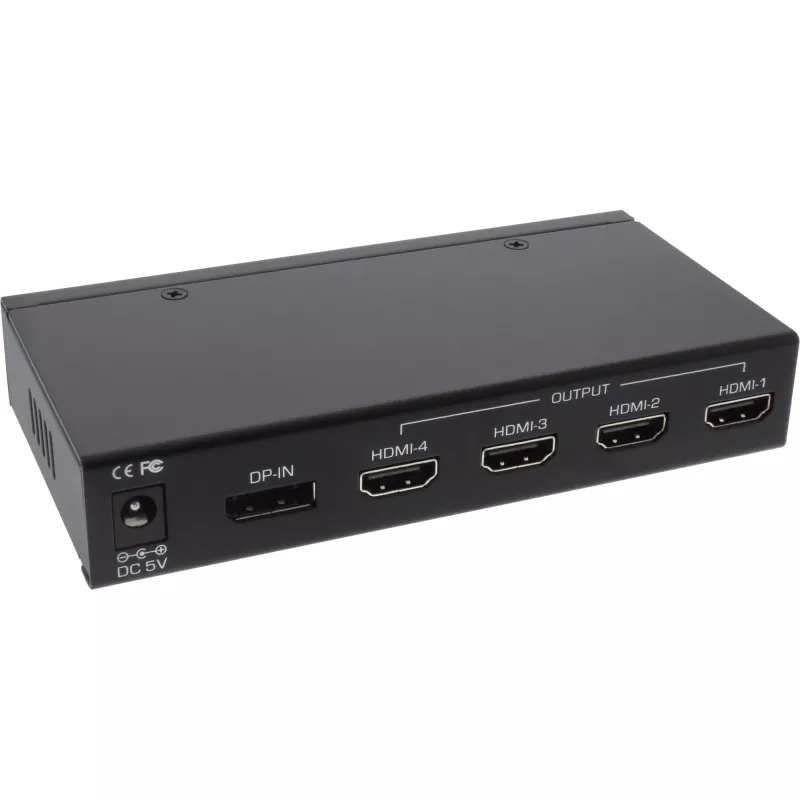 InLine DisplayPort HDMI-le 2x2 videoseina jaotur 1 SISEND 4 VÄLJUNDIT 4K UltraHD