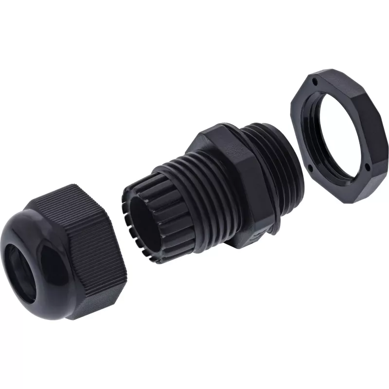 Kaablitihend InLine 44012B nailon IP68 kaablitele Ø6–12 mm, must, pakendis 10 tk