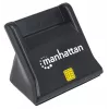Manhattan USB-A Smart/SIM-kaardilugeja, 480 Mbps (USB 2.0), laual seisev, hõõrdetüüpi ühilduv, Hi-Speed USB, kaabel 86 cm, must, kolmeaastane garantii
