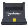 Manhattan USB-A Smart/SIM-kaardilugeja, 480 Mbps (USB 2.0), laual seisev, hõõrdetüüpi ühilduv, Hi-Speed USB, kaabel 86 cm, must, kolmeaastane garantii