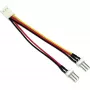 InLine'i ventilaatori adapter 3pin emane / 2x 3pin isane u 0,10 m
