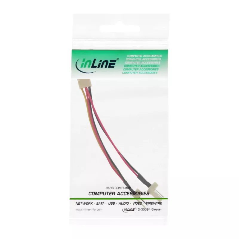 InLine'i ventilaatori adapter 3pin emane / 2x 3pin isane u 0,10 m