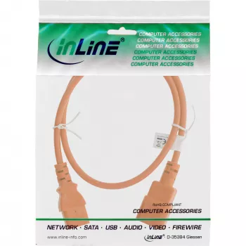 InLine külmaseadme pikendus, C13 / C14, oranž, 2 m