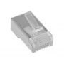 Pistik 8P8C RJ45 isane varjestatud ümmarguste kaablite jaoks, InLine, 10 tk pakend, hõbedane
