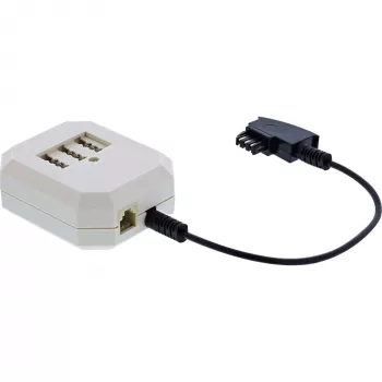InLine TAE adapter TAE-F isane saksa pistik / TAE NFF + RJ11 6P4C emane pesa 0,2m