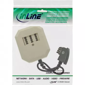InLine TAE adapter TAE-F isane saksa pistik / TAE NFF + RJ11 6P4C emane pesa 0,2m