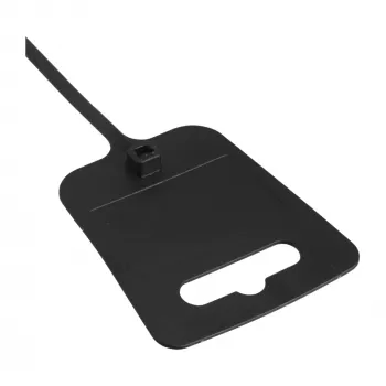 Kaablimärgistussidemed InLine 200 mm x 5 mm, nailon, Eurohole, must, 100 tk
