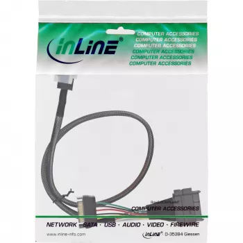 InLine U.2 ühenduskaabel, SSD U.2 (SFF-8639) pesaga SFF-8643 + toide, 0.75 m