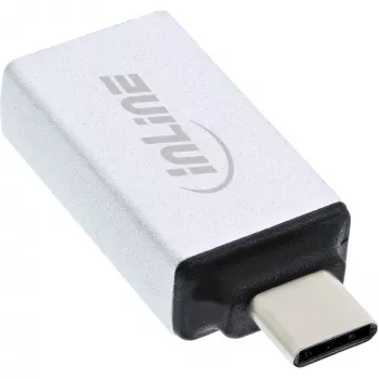 InLine USB 3.2 Gen.2 adapter, USB-C isane – USB-A-pesa, hõbedane