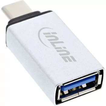 InLine USB 3.2 Gen.2 adapter, USB-C isane – USB-A-pesa, hõbedane