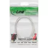 InLine helikaabel 2x RCA isane-isane valge / kuldne 3m