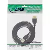 InLine USB 2.0 lame kaabel, tüüp A-pistik/emane, kullatud, must, 3 m