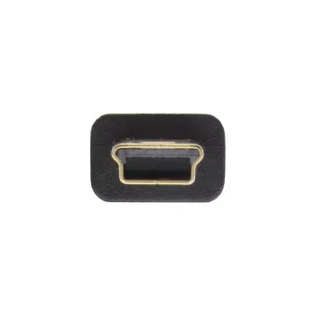 InLine USB 2.0 lamekaabel USB Type A-pistik / Mini-B-pistik 5pin must/kuld 0.5m