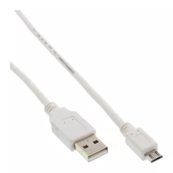 InLine Micro USB 2.0 kaabel USB tüüp A-pistik / Micro-B-pistik, valge, 2m