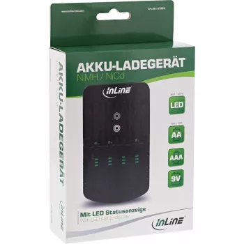 InLine akulaadija NiMH/NiCd, AA AAA ja 9V