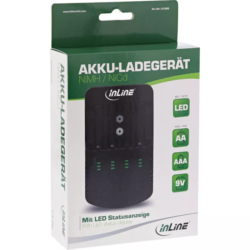 InLine akulaadija NiMH/NiCd, AA AAA ja 9V