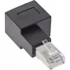 InLine plaastrikaabli adapter Cat.6A, RJ45 isane / emane, 90° paremale nurga all