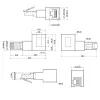 InLine plaastrikaabli adapter Cat.6A, RJ45 isane / emane, 90° paremale nurga all