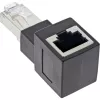 InLine patch-juhtme adapter Cat.6A, RJ45 isane/emane, 90° nurga all ülespoole