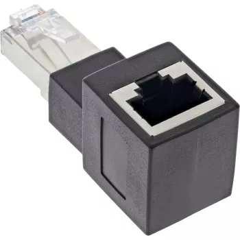 InLine patch-juhtme adapter Cat.6A, RJ45 isane/emane, 90° nurga all ülespoole