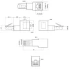 InLine patch-juhtme adapter Cat.6A, RJ45 isane/emane, 90° nurga all ülespoole