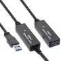 InLine USB3.2 Gen.1 aktiivne repiiterkaabel Type A-pistik / emane, must, 10m