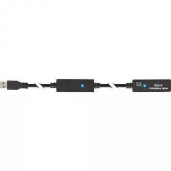 InLine USB3.2 Gen.1 aktiivne repiiterkaabel Type A-pistik / emane, must, 10m