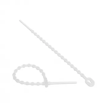 Kaablisidemed InLine Ball 100 mm valge, 100 tk pakend, plastikust kinnitusrihmad