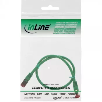 InLine patch-kaabel S/FTP PiMF Cat.6 250MHz vask halogeenivaba roheline 0.3m