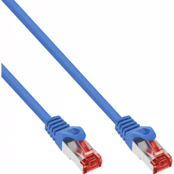 InLine paigalduskaabel S/FTP PiMF Cat.6 250MHz vask halogeenivaba sinine 7.5m