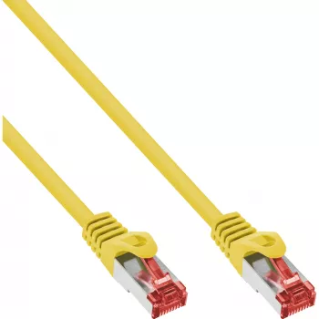 InLine patch-kaabel S/FTP PiMF Cat.6 250MHz vask halogeenivaba kollane 2m