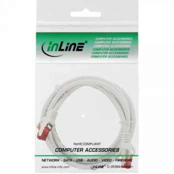 InLine paranduskaabel S/FTP PiMF Cat.6 250MHz vask halogeenivaba valge 3m