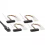 InLine SAS kaabel, Mini SAS SFF-8087/4x SAS SFF-8482+toide, SAS kõvakettale, 0.75m