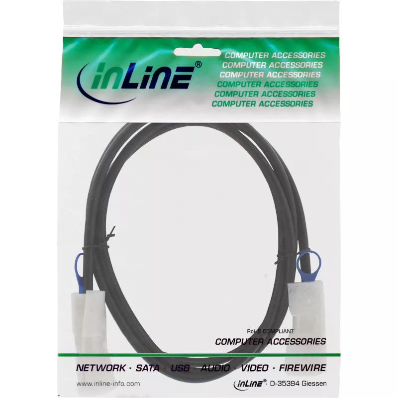 InLine SAS-kaabel, Mini-SAS 26-pin SFF-8088 kuni Mini-SAS 26-pin SFF-8088, 2m