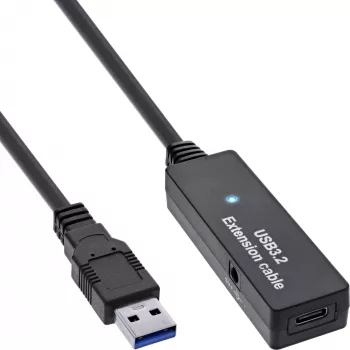 InLine USB 3.2 Gen.1 aktiivne pikendus, USB-A isane USB-C emasele, 5 m