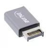 InLine USB 3.2 adapter, sisemine USB-E esipaneeli isane USB-C emasele